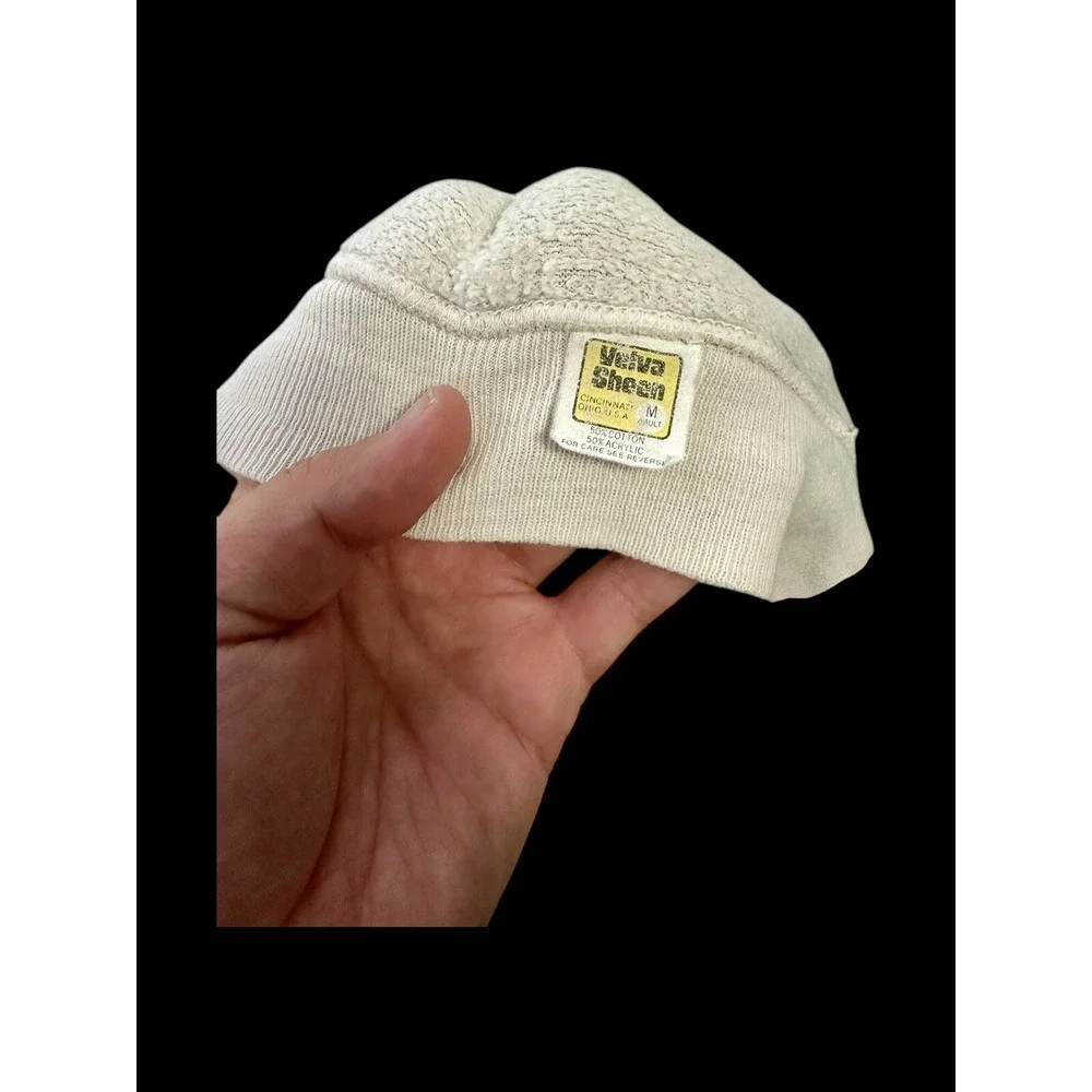 VelvaSheen Kentucky 70's Hoodie White Distressed Sz Medium Afterhoods Style - Picture 14 of 14